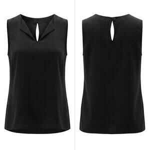 Elizabeth & Clarke The Cora 100% Silk Vegan Sleeveless Blouse Women Size M